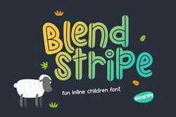  Blendstripe - Fun Inline Children Font 