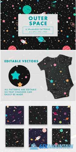 Outer Space Seamless Patterns 3859488