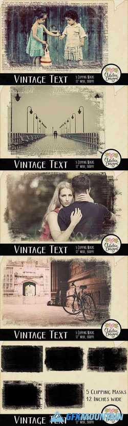 Vintage Text Clipping Masks & Tut 3752347