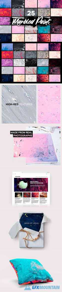 25 REAL MARBLED PAINT TEXTURES - 4231174
