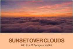 6K UltraHD Sunset Over Clouds Backgrounds Set