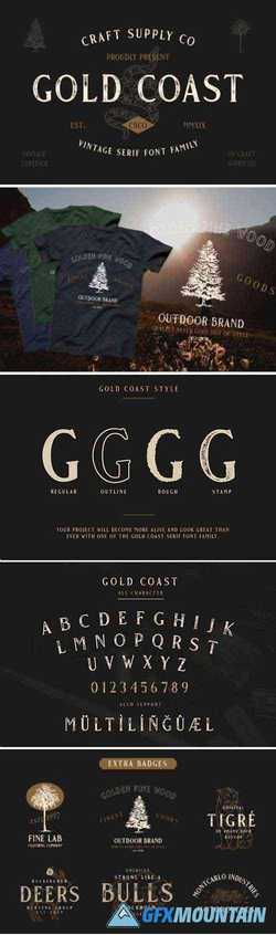 Gold Coast - Vintage Serif Bonus Logo 352743