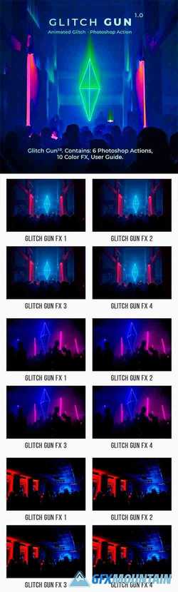 Glitch Gun - Animated Photoshop Action 24641366