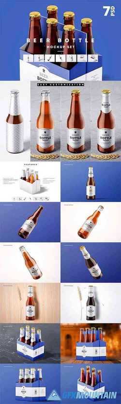 Beer Bottle Mockup Set 4191655