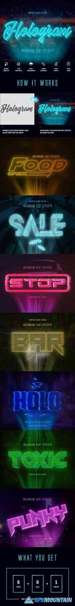 HOLOGRAM TEXT EFFECTS - 23600572