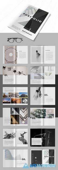 Portfolio Layout with Gray Accents