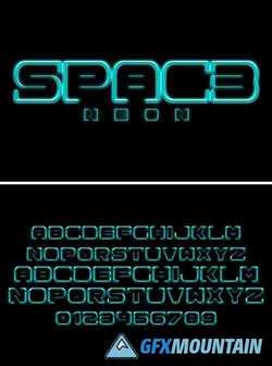  Spac3 Neon Font 