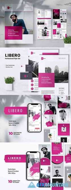 LIBERO Creative Agency Company Profile Brochures, Flyer, Instagram