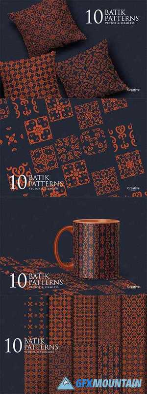 Batik Seamless pattern set