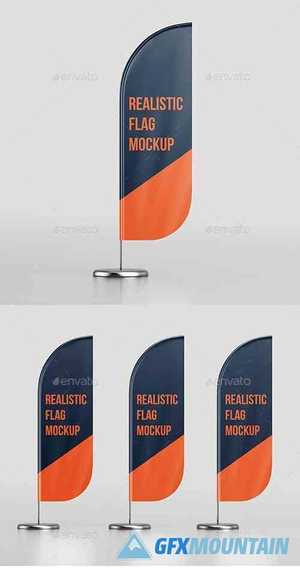 Realistic Flag Mockup 25624980
