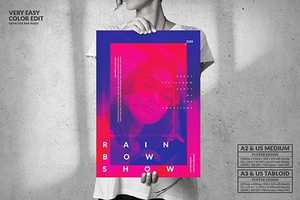 Rainbow Show Dance - Big Music Poster Design PSD