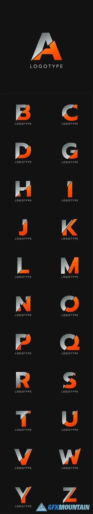 Abstract initial letter logo icon vector design concept