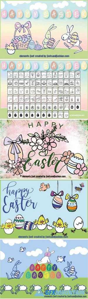  Happy Easter Font 