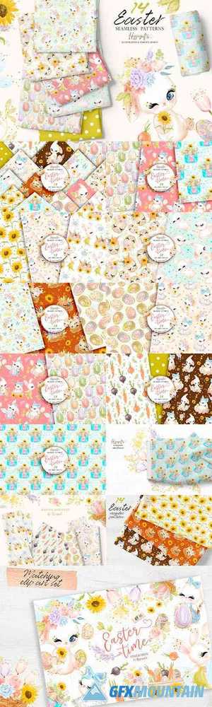 Easter seamless patterns - 451307