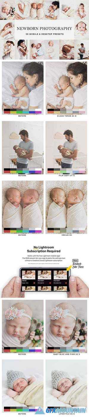 50 Newborn Baby Lightroom Presets and LUTs