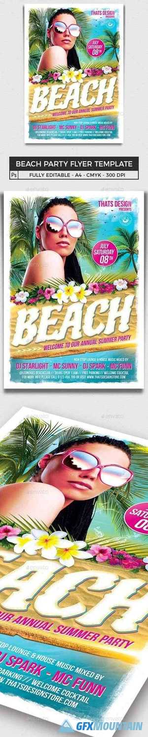 Beach Party Flyer Template V4 7958131