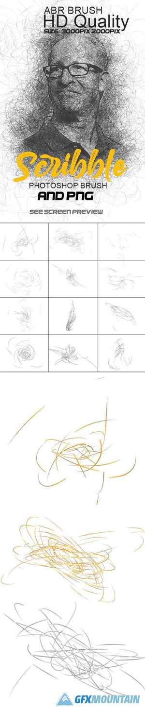 Scribble Photoshop Brushes 25748103