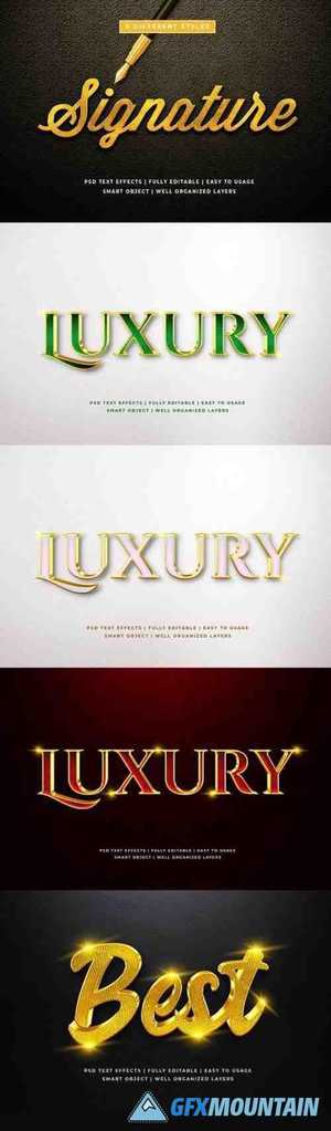 3d Luxury Text Style Effect Mockup 26054193