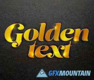 Golden 3D Text Effect Style Mockup 341458878