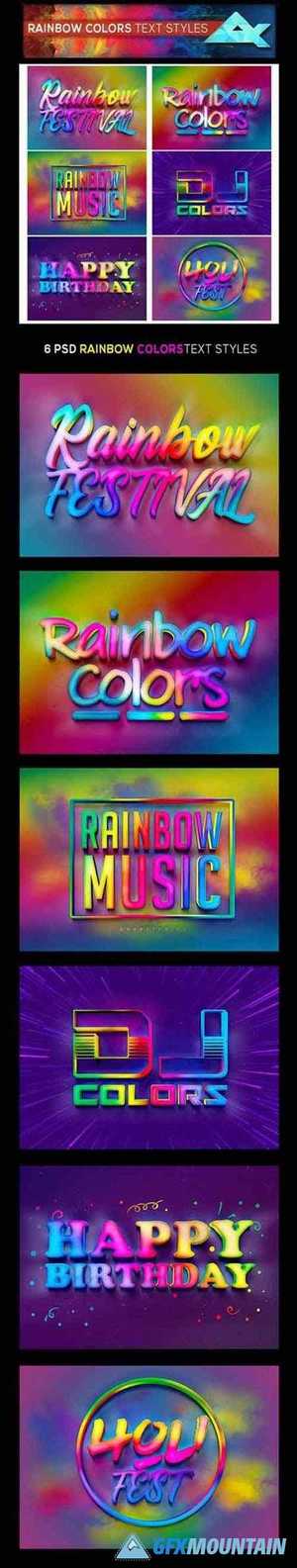 Rainbow Colors Photoshop Text Effects Styles 26378765