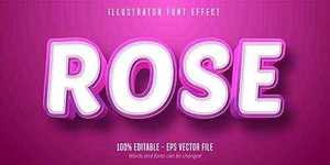 Rose Pink Style, Editable Text Effect