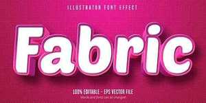 Fabric Style, Editable Text Effect