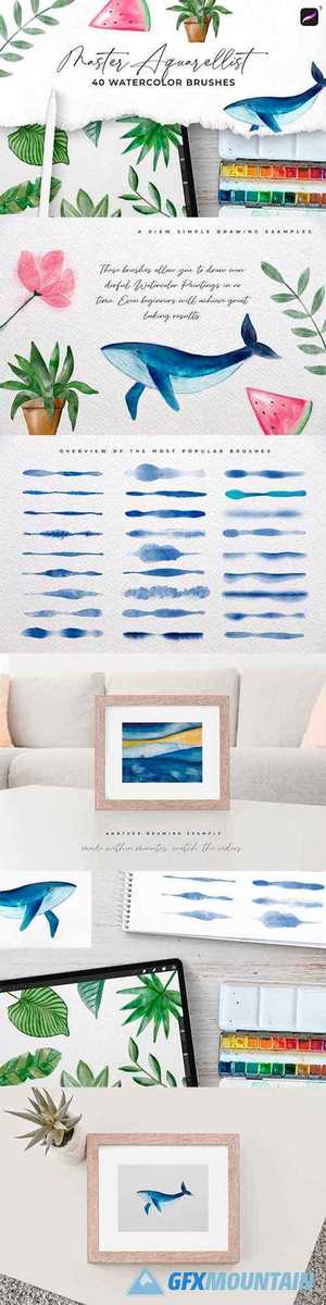40+ Aquarellist Watercolor Brushes 4581018