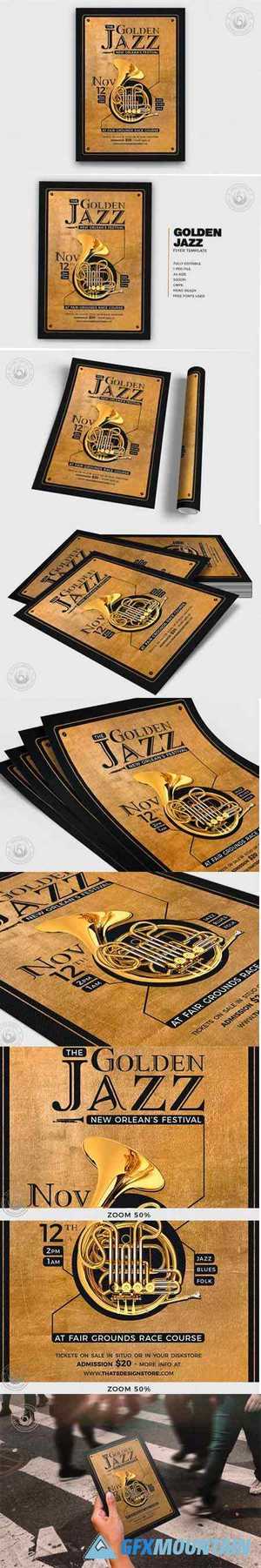 Golden Jazz Flyer Template V4 4164206
