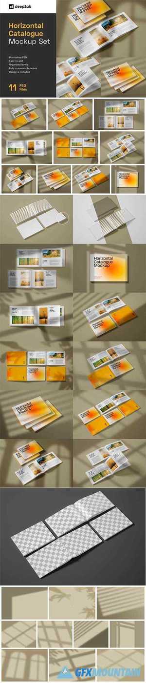 Horizontal Catalogue and Magazine Mockup Set 4979491