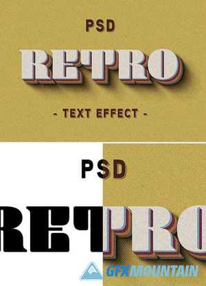 3D Retro Text Effect 353716494