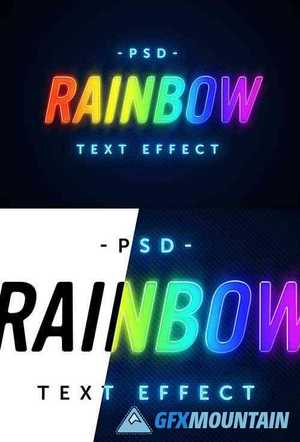 Rainbow Color Text Effect 353716770