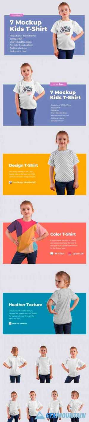 7 Kids T-Shirt Mockups