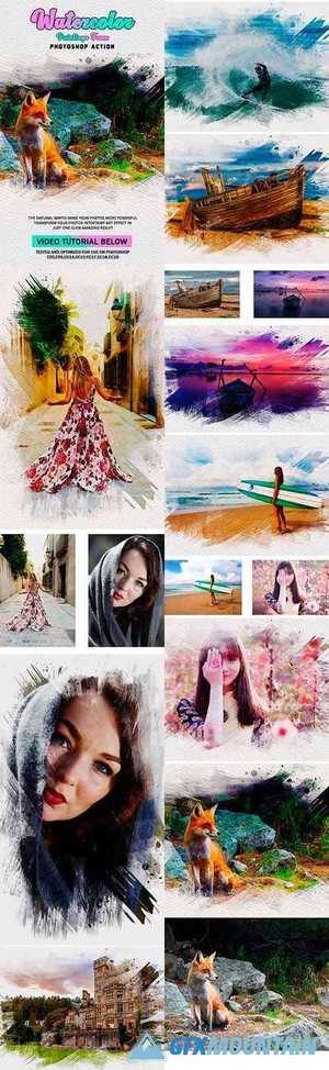 Watercolor Paintings From Photoshop Actions 26086825