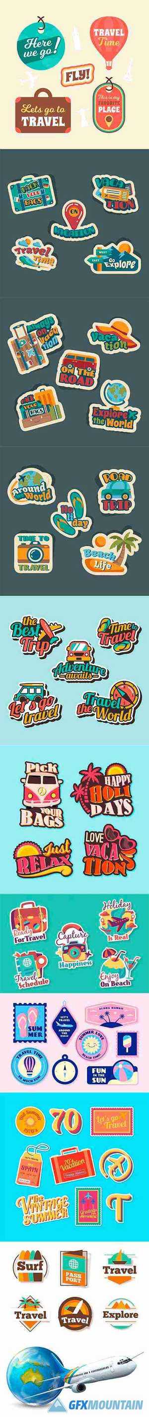 Vector travel collection illustration