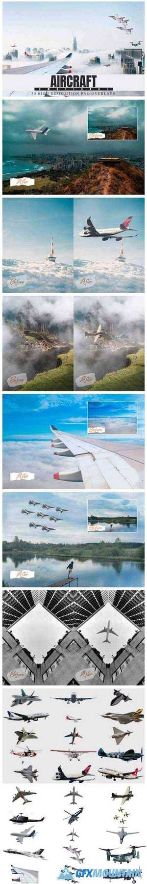 30 Aircraft Photoshop Overlays 4314661