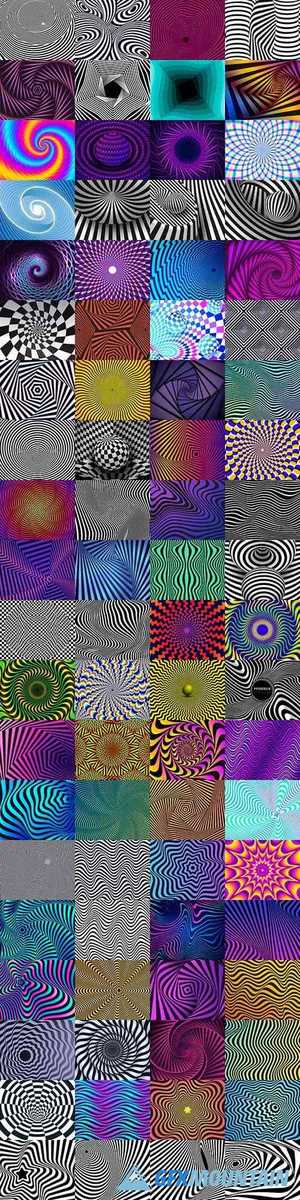 PSYCHEDELIC OPTICAL ILLUSION VECTOR BACKGROUN