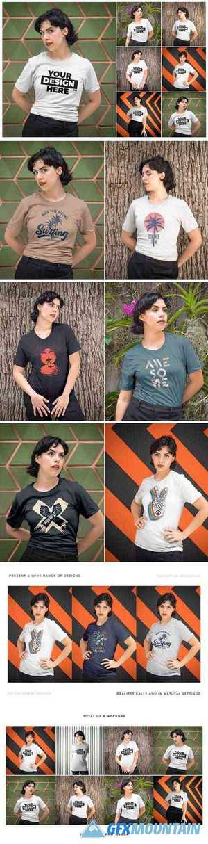 Womens Bella + Canvas 3001 T-Shirt Mockups