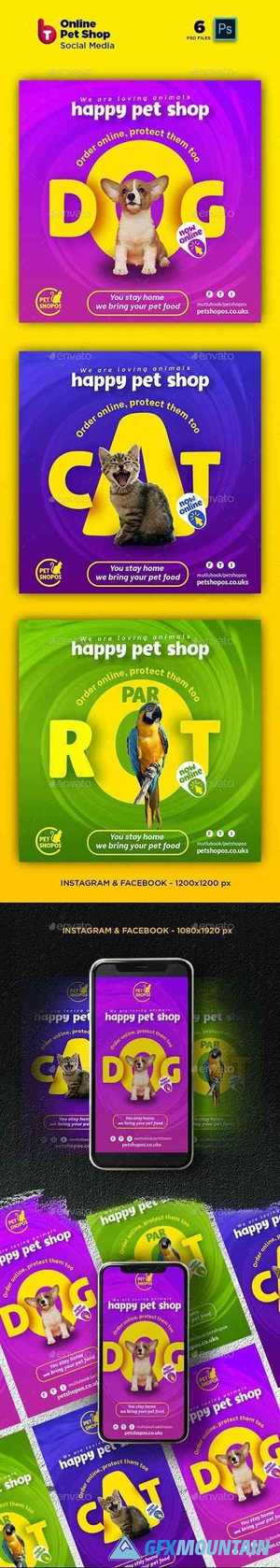 Online Pet Shop Social Media Post & Stories 26267431