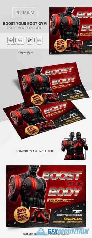 Boost Your Body GYM – Premium PSD Flyer Template