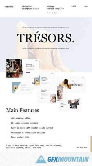Tresors Multipurpose Creative Vintage & Minimalist PowerPoint Presentation template 25178758