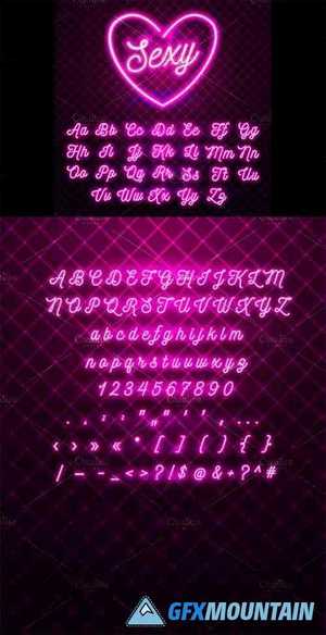 Sexy Pink Neon Font