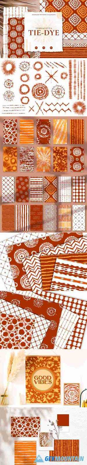 Seamless Terracotta Tie-Dye Patterns - 5157630
