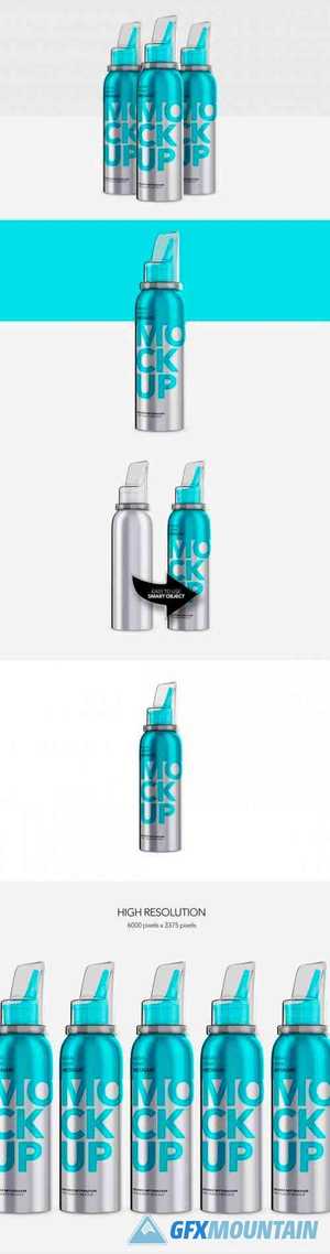 Nasal Spray Metallic Bottle - Mockup 4809990