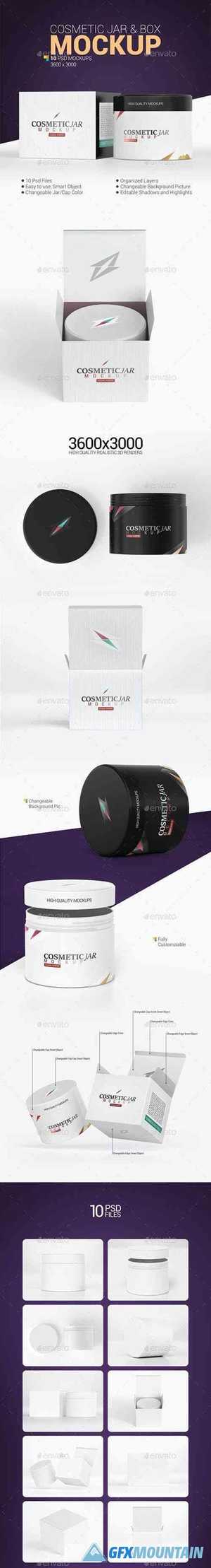 Cosmetic Jar & Box Mockup 26013468