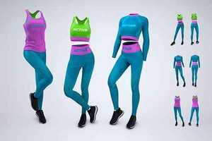 Woman's Workout Outfit Mock-Up