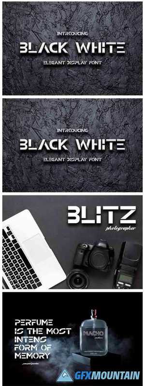 Black White Font