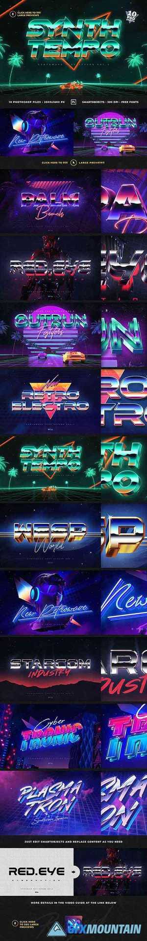 80`s Retro Text Effects vol.3 Synthwave Retrowave 27064939