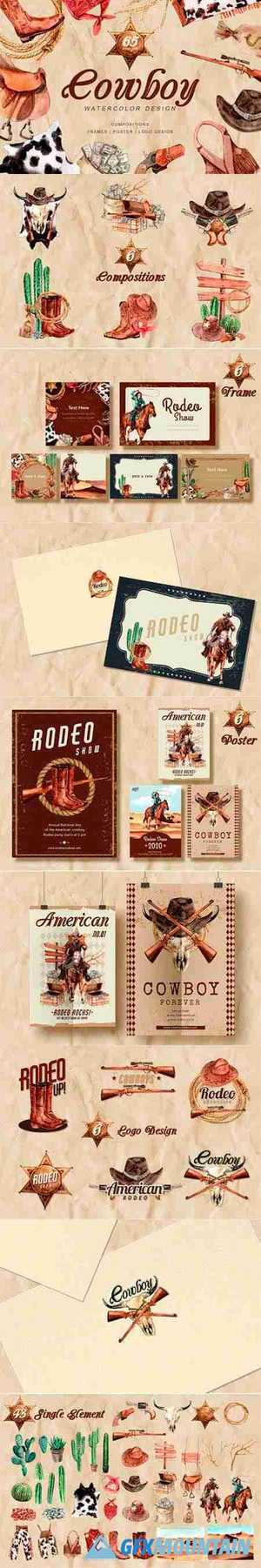 The Story of Cowboy Hero Watercolors Set 5637178