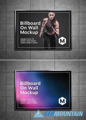 Billboard on Underground Wall Mockup 381759754