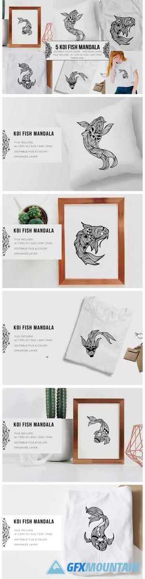 5 Koi Fish Bundle - Mandala 5795473